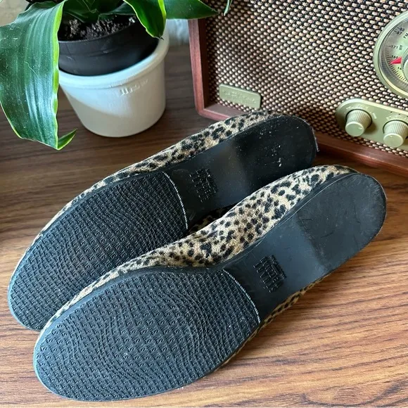 Stuart Weitzman Lastikon Leopard Print Suede Ballet Flats