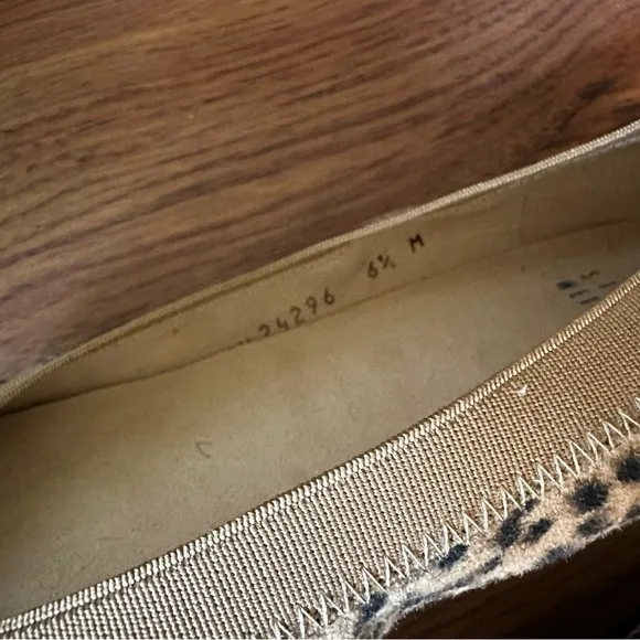 Stuart Weitzman Lastikon Leopard Print Suede Ballet Flats