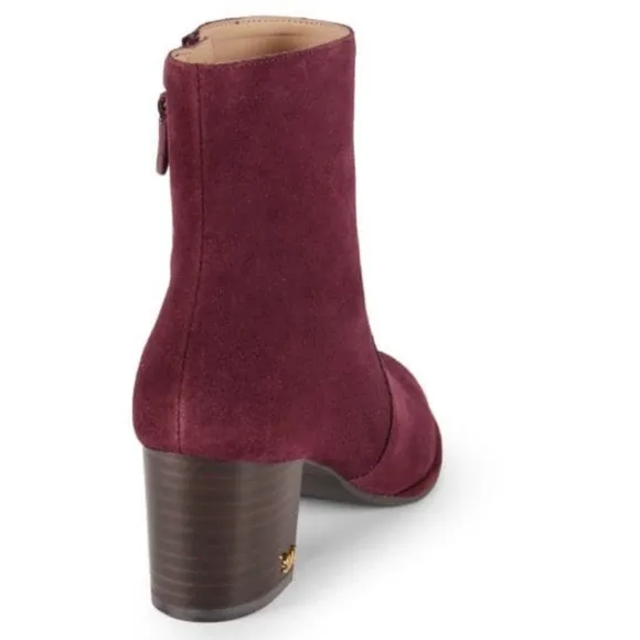 🌹STUART WEITZMAN🌹 Rylan Leather Ankle Boots Cabernet Size: 5.5B