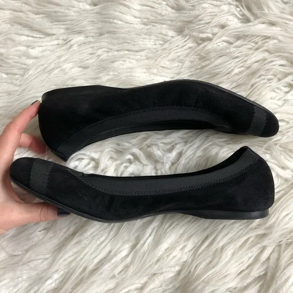 Stuart Weitzman Suede Lastikon Flats with Elastic
