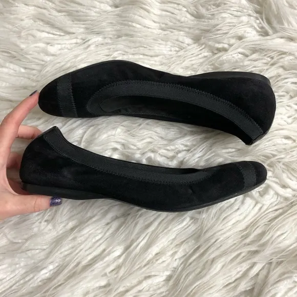 Stuart Weitzman Suede Lastikon Flats with Elastic