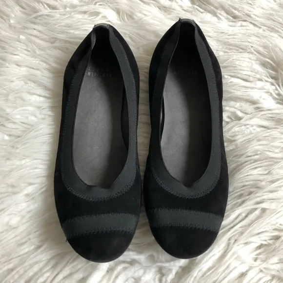 Stuart Weitzman Suede Lastikon Flats with Elastic