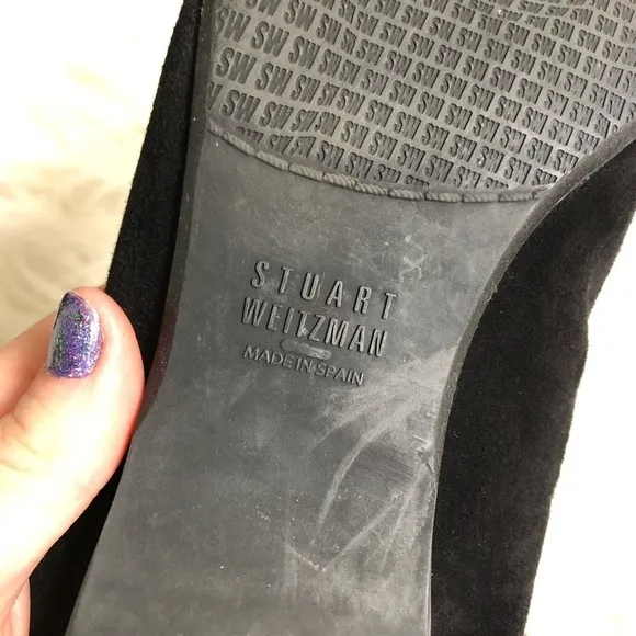 Stuart Weitzman Suede Lastikon Flats with Elastic