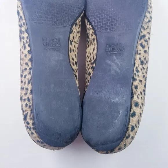 Stuart Weitzman | Suede Leopard Print Flats 10