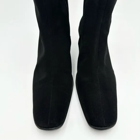 Stuart Weitzman Tall Fabric Kitten Hell Boots