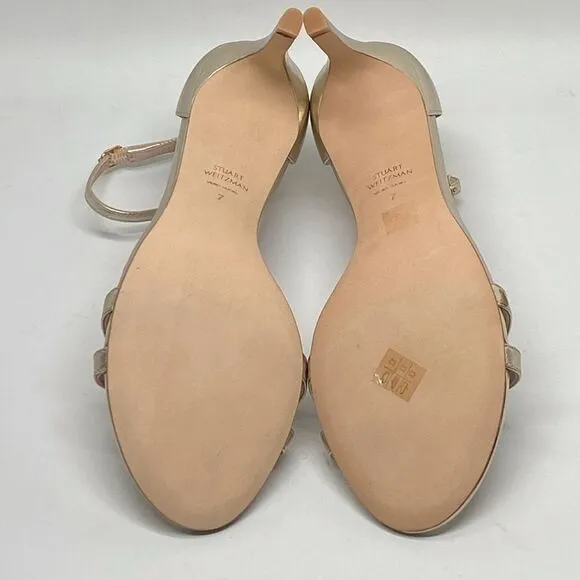 Stuart Weitzman Metallic Leather Sandals size 7