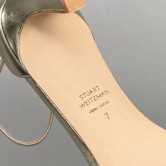 Stuart Weitzman Metallic Leather Sandals size 7