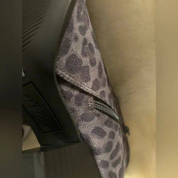Style &amp; Co Grey &amp; Black Animal Print Boots- Size 6 1/2