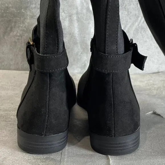 STYLE &amp; CO Women's Black Kimmball Block-Heel Full Side-Zip Over-The-Knee Boots
