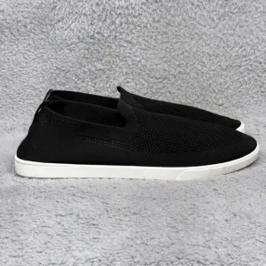 Suavs The Barton Mens Size 13 Slip On Sneakers Shoes Jet Black White knitted