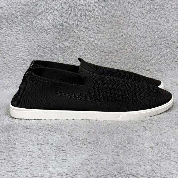 Suavs The Barton Mens Size 13 Slip On Sneakers Shoes Jet Black White knitted