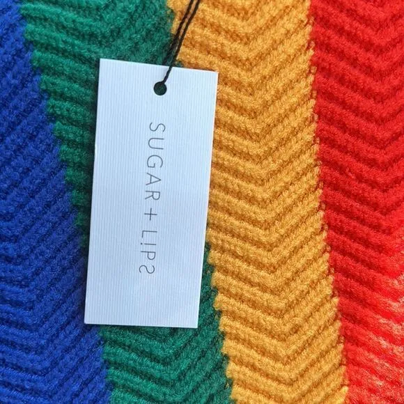 SUGARLIPS Reading Rainbow Cropped Sweater