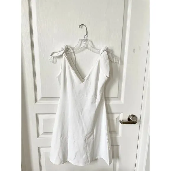 Susana Monaco Tie Shoulder A Line Dress White Sugar Size XS New