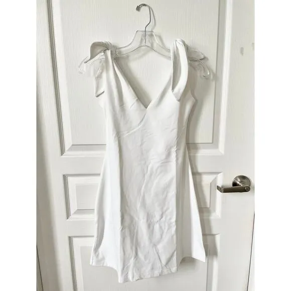 Susana Monaco Tie Shoulder A Line Dress White Sugar Size XS New