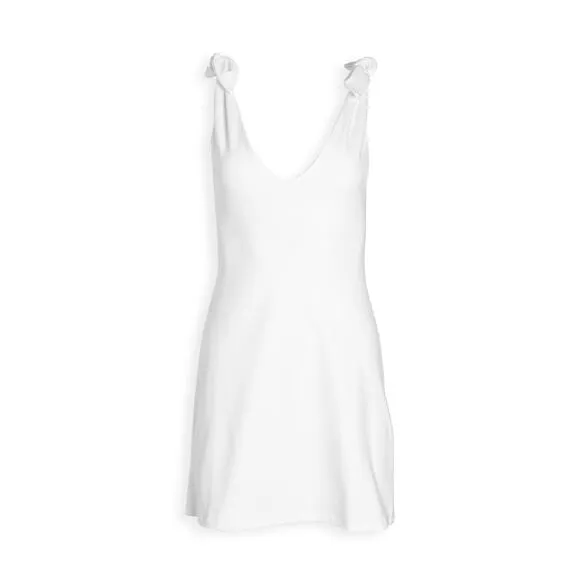 Susana Monaco Tie Shoulder A Line Dress White Sugar Size XS New