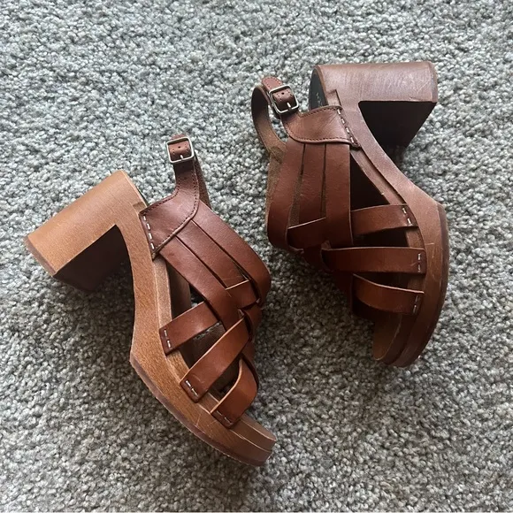 Swedish Hasbeens Vivi Caged Clog Sandals 36