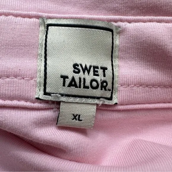 Swet Tailor‎ Light Pink Short Sleeve Polished Button Down Shirt Size XL