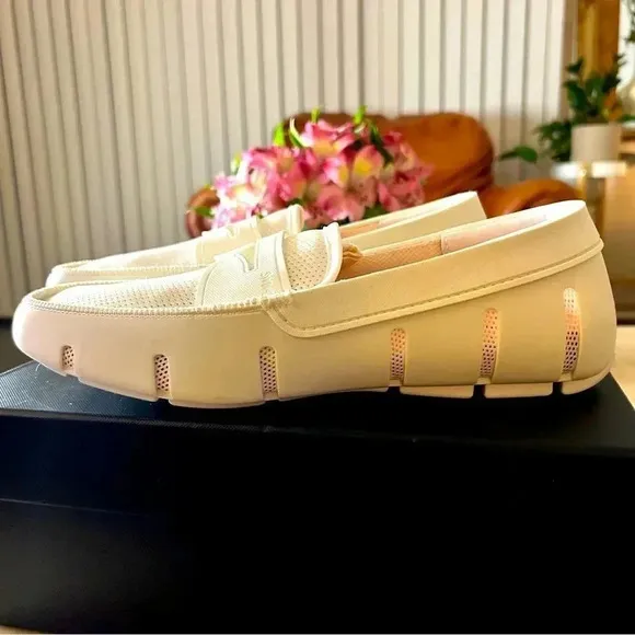 Swims Braided Lace Loafers - White - Men’s Size 8