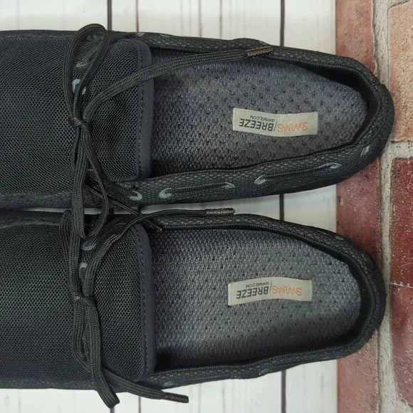 Swims Loafer Men's 9 Black Braided Lace Water Shoes Vacation Fishing Gorpcore