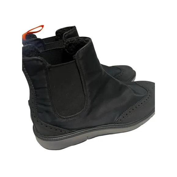 SWIMS Men’s Black &amp; Gray Classic Chelsea Boot Mixed Media Ankle Boot Size 7