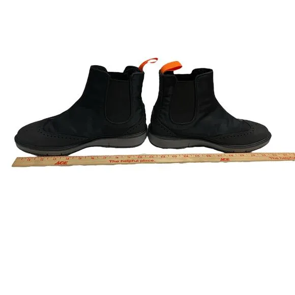 SWIMS Men’s Black &amp; Gray Classic Chelsea Boot Mixed Media Ankle Boot Size 7