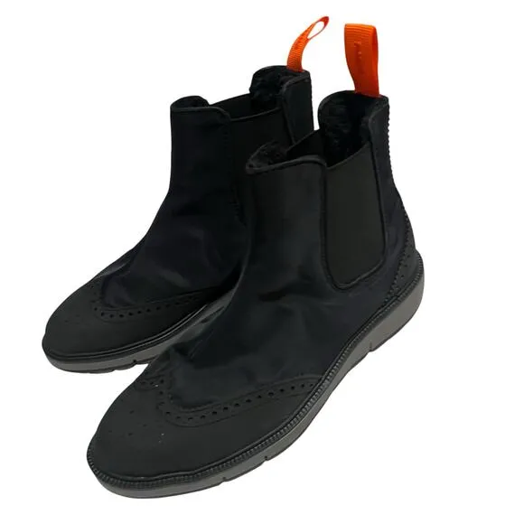 SWIMS Men’s Black &amp; Gray Classic Chelsea Boot Mixed Media Ankle Boot Size 7