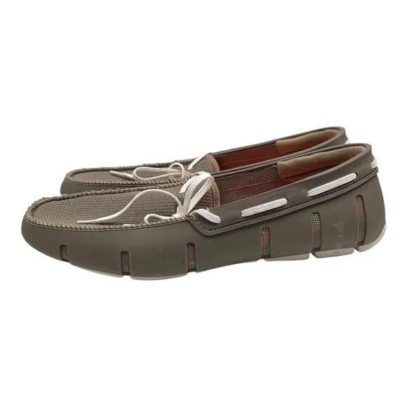 SWIMS Water Shoes Loafers Mens Size 10 brown Rubber Boat Lounge Relax beach