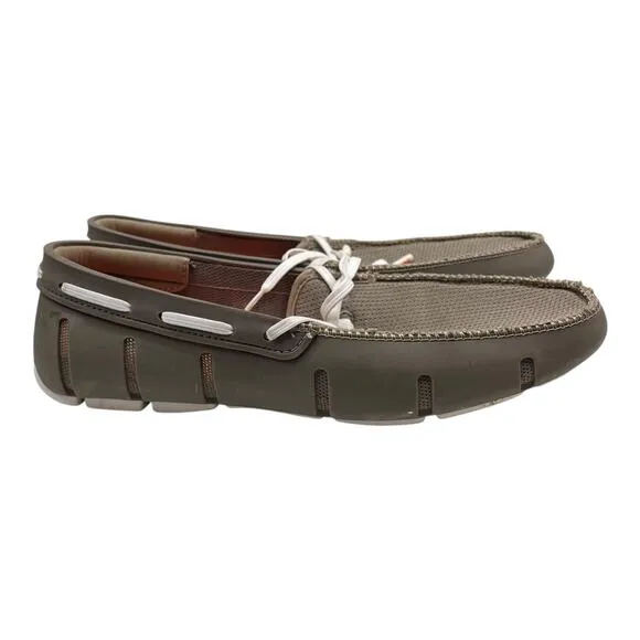 SWIMS Water Shoes Loafers Mens Size 10 brown Rubber Boat Lounge Relax beach
