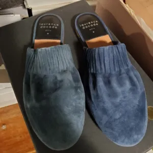 Sz 37 $455 NIB Laurence Dacade suede slippers