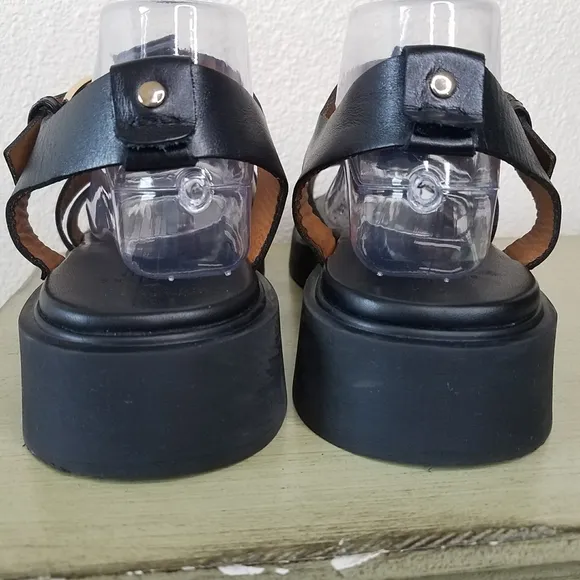 Sézane Low Aly Leather Fisherman Sandals