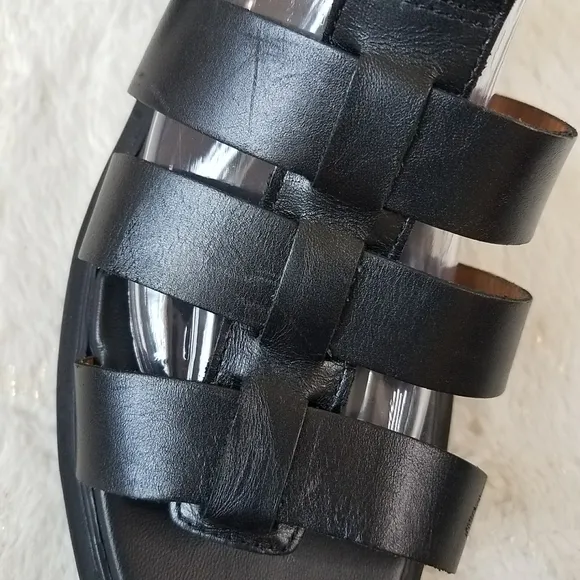 Sézane Low Aly Leather Fisherman Sandals