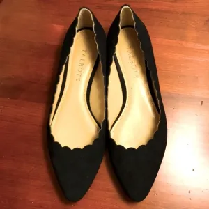 🍁TALBOTS Edison Scallop Genuine Suede Flats