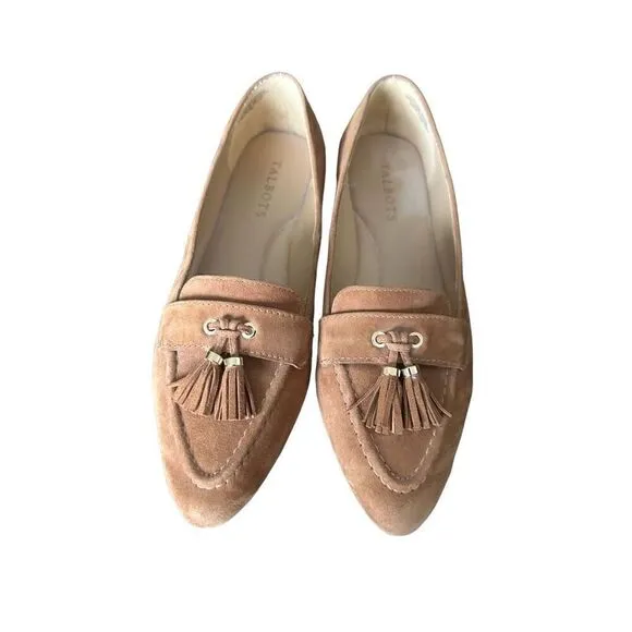 TALBOTS Francesca Amber Suede Driving Flats Loafers women’s Size 7 1/2