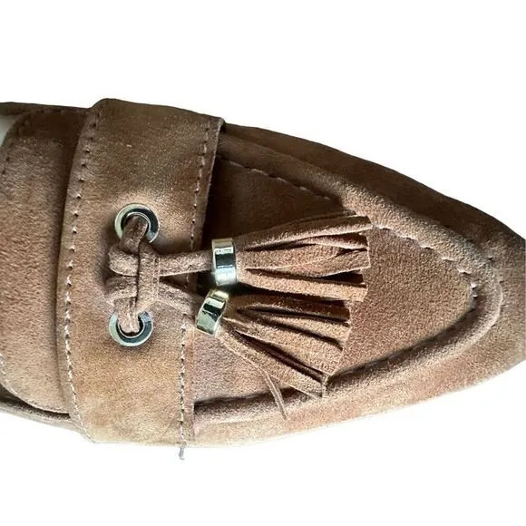 TALBOTS Francesca Amber Suede Driving Flats Loafers women’s Size 7 1/2