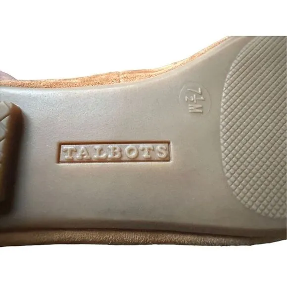 TALBOTS Francesca Amber Suede Driving Flats Loafers women’s Size 7 1/2