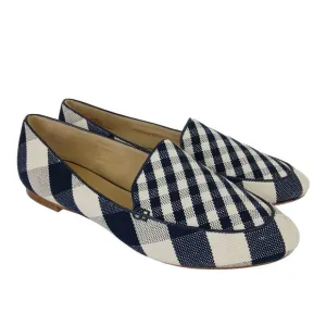 Talbots SZ 8.5 Ryan Loafers Blue Gingham Canvas