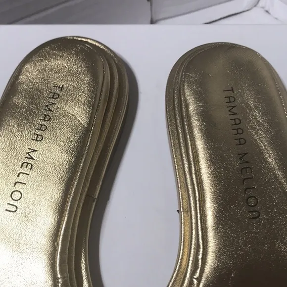 Tamara Mellon gold slides. NWOT