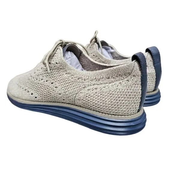 Tan Knit Oxfords Cole Haan StitchLite Size 10.5 Original Grand Wingtip Sneakers