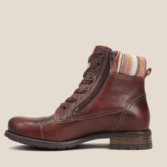 Taos Captain Cap Toe Portuguese Leather Boot Lace Up Tie Up