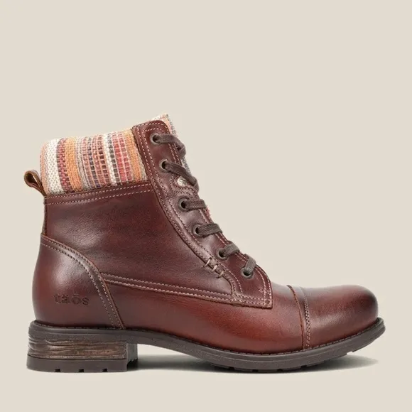 Taos Captain Cap Toe Portuguese Leather Boot Lace Up Tie Up