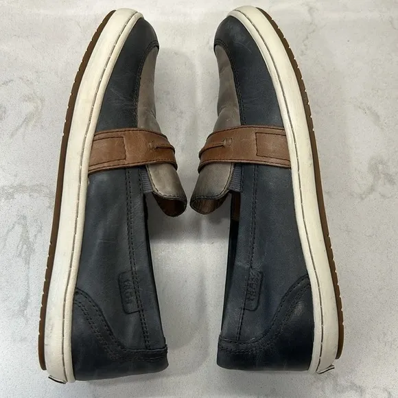 Taos Upward Black/Natural Multi Leather Flats Loafers Size 8.5