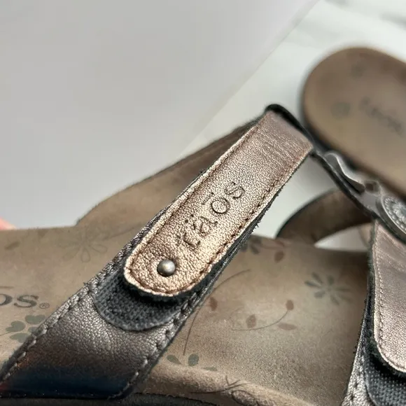 Taos Women's Bronze Prize Leather Slide Sandal in Size 10