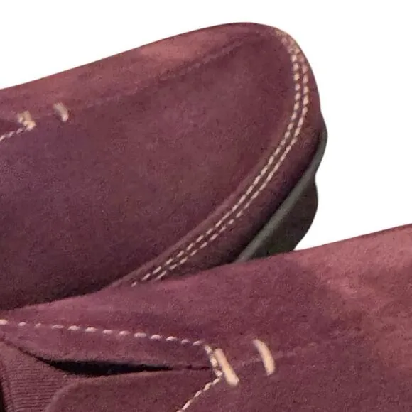 TAOS Z1241 Marvey Bordeaux Suede Slip-On Flats EU41