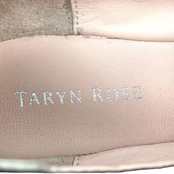 TARYN ROSE Kendall Black‎ Suede Slip On Low Wedge Flats