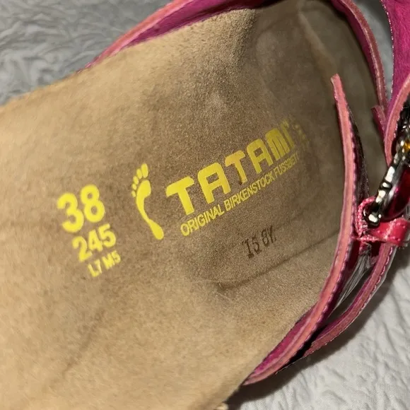 Tatami BIRKENSTOCK Rhinestone Leather Suede Cork Sandals NWOT