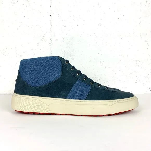 TCG Thoroughly Crafted Goods Annecy Blue Suede Lace Up Sneakers High Top Size 11