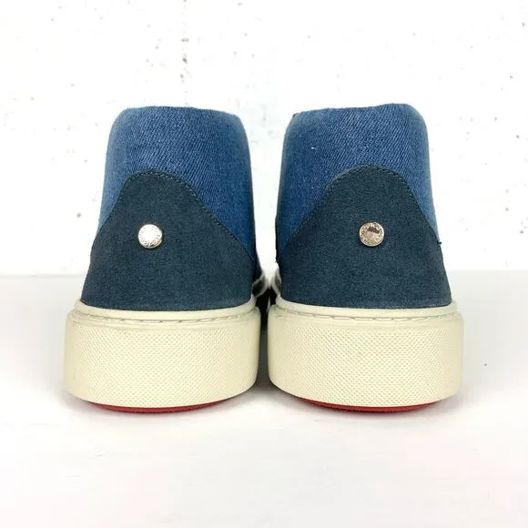 TCG Thoroughly Crafted Goods Annecy Blue Suede Lace Up Sneakers High Top Size 11