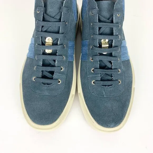 TCG Thoroughly Crafted Goods Annecy Blue Suede Lace Up Sneakers High Top Size 11