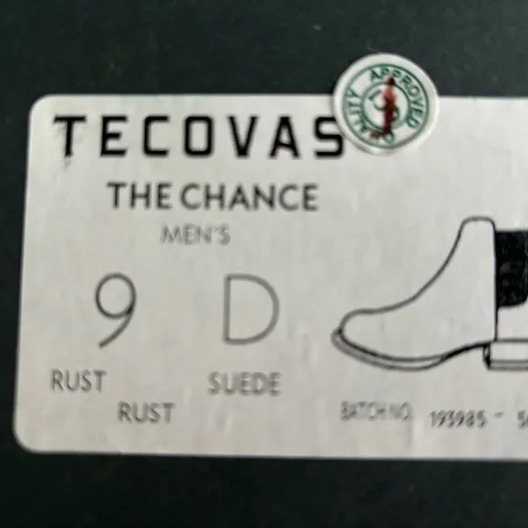 Tecovas, ‘The Chance’ suede boots. 9M