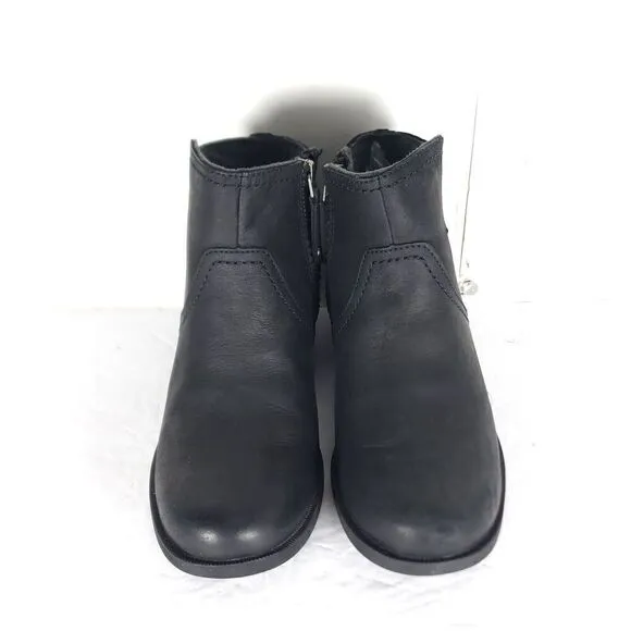 Teva Women's Foxy US 6, 5 Black Leather Side Zip Ankle Boots Booties